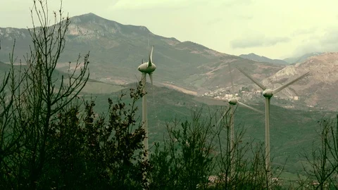 Three wind power Stock Footage 87546830