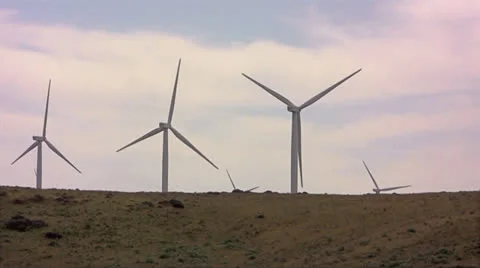 Three windmills Stock Footage 22870145