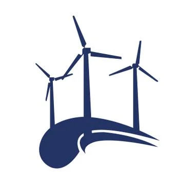 Three windmills logo Stock Illustration