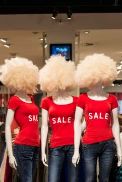 Three window dummys Stock Photos