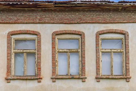 Three Windows Building Stock Photos