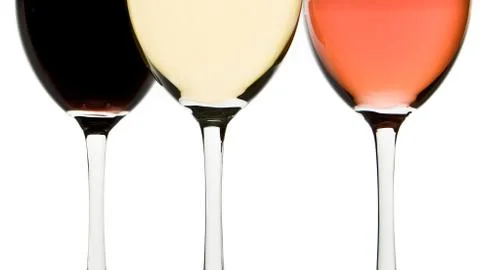 Three wine glasses Stock Photos