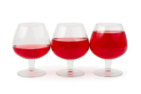 Three wine glasses Stock Photos