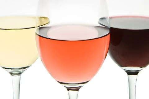 Three wine glasses Stock Photos