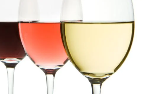 Three wine glasses Stock Photos