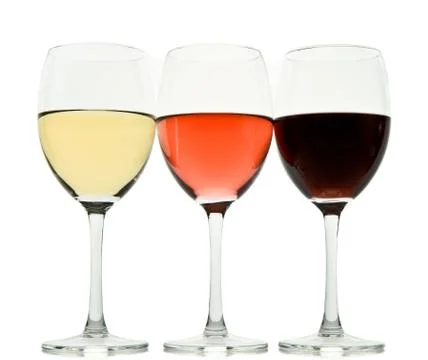 Three wine glasses Stock Photos