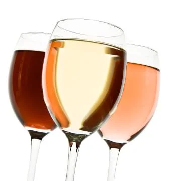 Three wine glasses Stock Photos