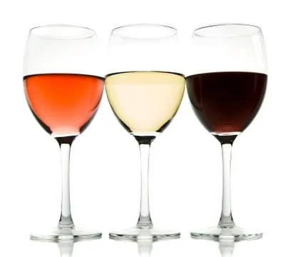 Three wine glasses Foto stock