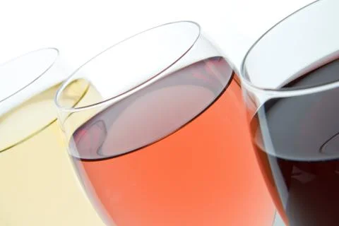 Three wine glasses Stock Photos