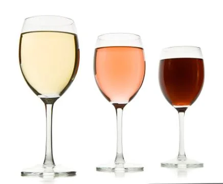 Three wine glasses Stock Photos