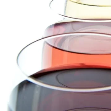 Three wine glasses Stock Photos