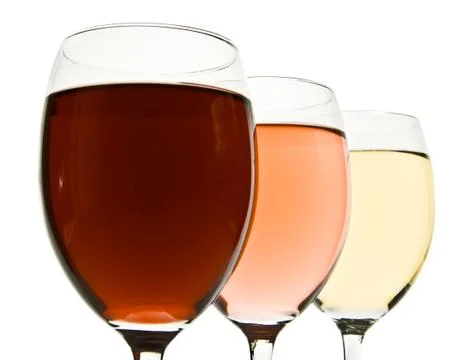 Three wine glasses Stock Photos