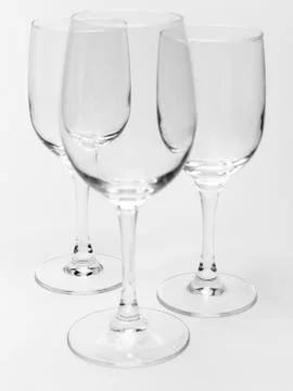 Three wineglasses Stock Photos