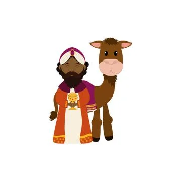 Three wise man cartoon Stock Illustration