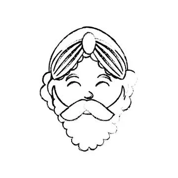 Three wise man cartoon Stock Illustration