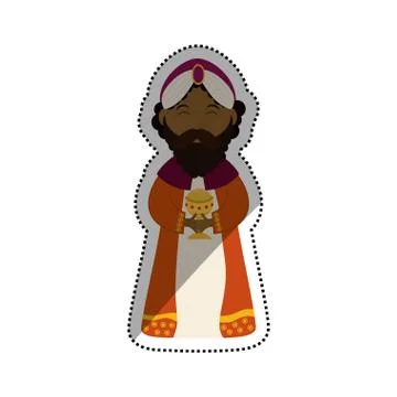 Three wise man cartoon Stock Illustration