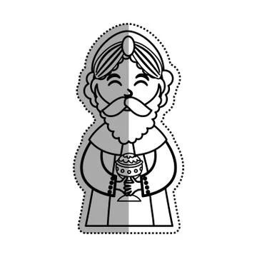 Three wise man cartoon Stock Illustration