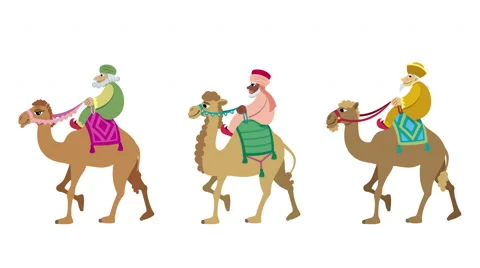 Three Wise Men Cycle Stock Footage