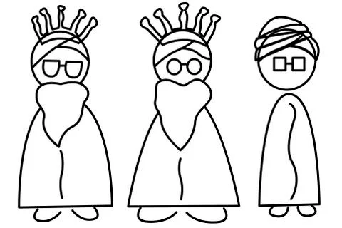 Three wise men Stock Illustration