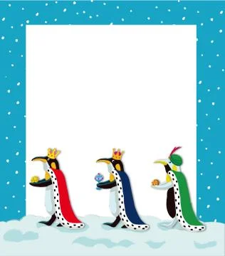 THREE WISE PENGUINS Stock Illustration