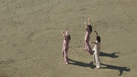 Three women dancing Stock Footage 256556916