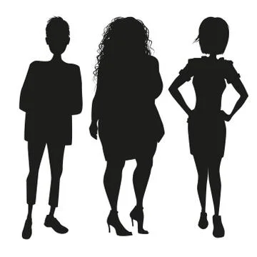Three women Stock Illustration