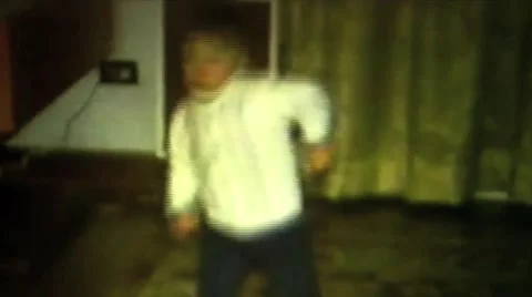 Three year old Child dancing Stock Footage 45865088