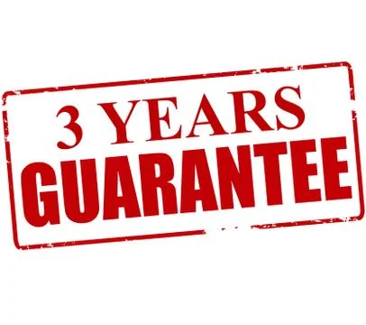 Three years guarantee Stock Illustration