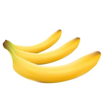 Three yellow bananas Stock Illustration