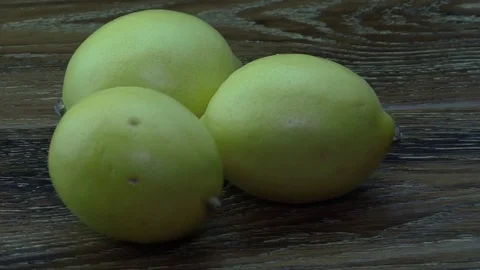 Three yellow lemons 스톡 동영상 82456330