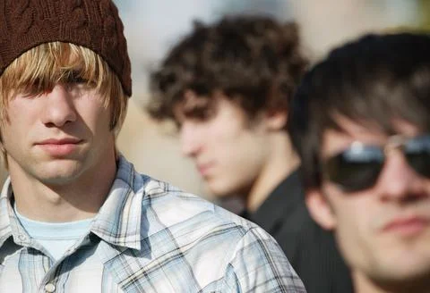 Three Young Men Stock Photos
