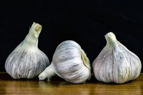 Threeb garlic Stock Photos