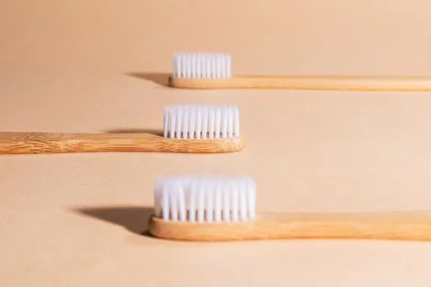 ThreeeEco toothbrush bamboo Stock Photos