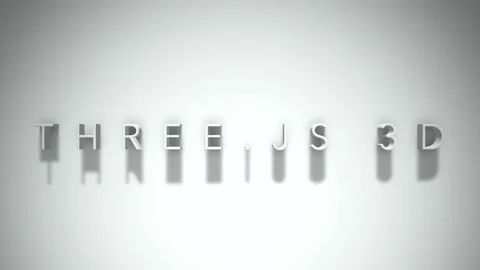 Three.js 3d 3D title animation with shadows on a white background Stock Footage 297269000