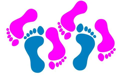 Threesome Feet Stock Illustration