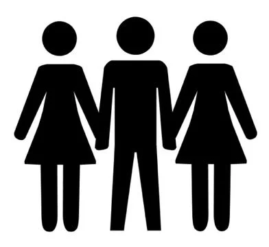 Threesome Symbol Stock Illustration