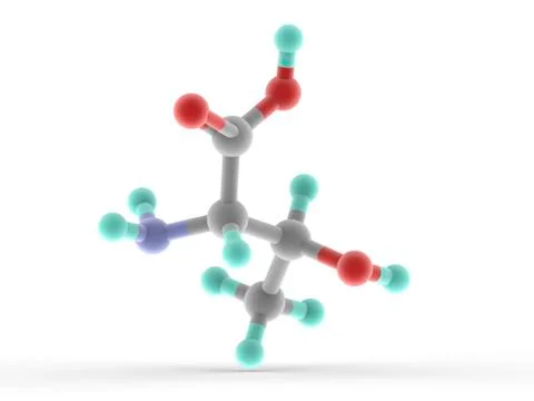 Threonine molecule Stock Illustration
