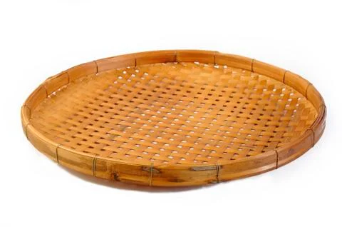 Threshing basket on white background Stock Photos