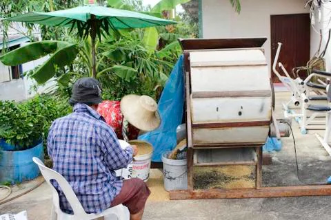 Threshing machine Stock Photos