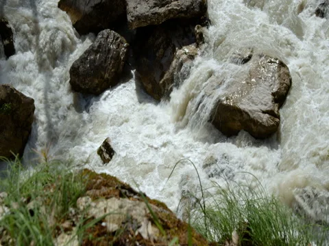 Threshold of the mountain river Stock Footage 71950549