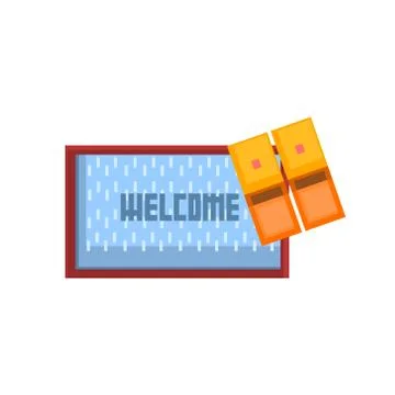 Threshols Welcoming Carpet 스톡 일러스트