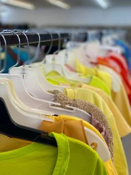 Thrift Rack 스톡 사진