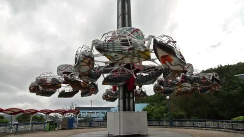 The thrill rides Stock Footage 69899262