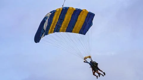 The Thrill Of Tandem Skydiving Stock Photos