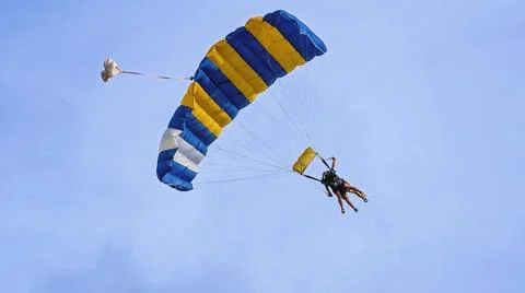 The Thrill Of Tandem Skydiving Stock Photos