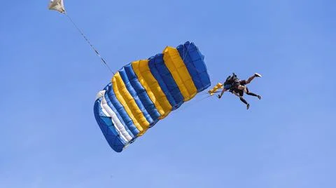 The Thrill Of Tandem Skydiving Stock Photos
