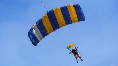 The Thrill Of Tandem Skydiving Stock Photos