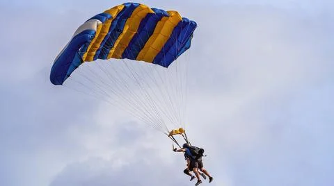 The Thrill Of Tandem Skydiving Stock Photos
