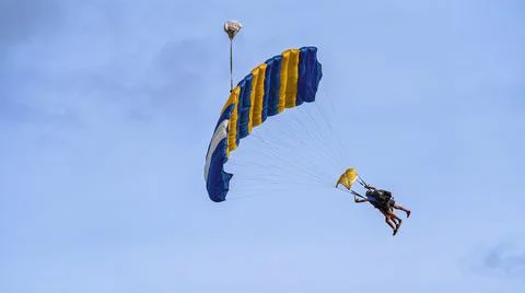 The Thrill Of Tandem Skydiving Stock Photos