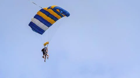 The Thrill Of Tandem Skydiving Stock Photos